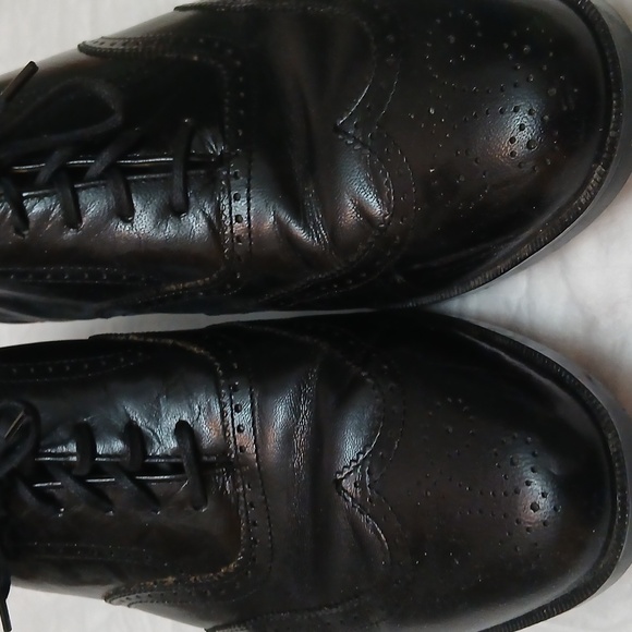 Stacy Adams Leather Wingtip Shoes, Black, 9.5M - Picture 3 of 10